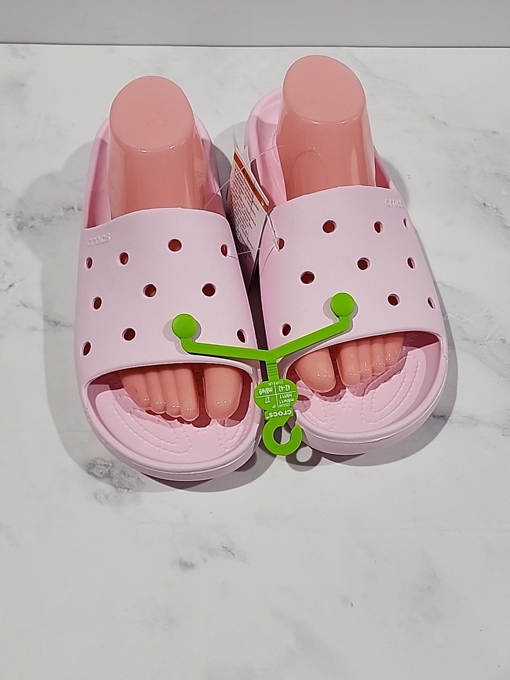 Crocs Baby Pink Slide Sandals Classic Slide V2 Brand New